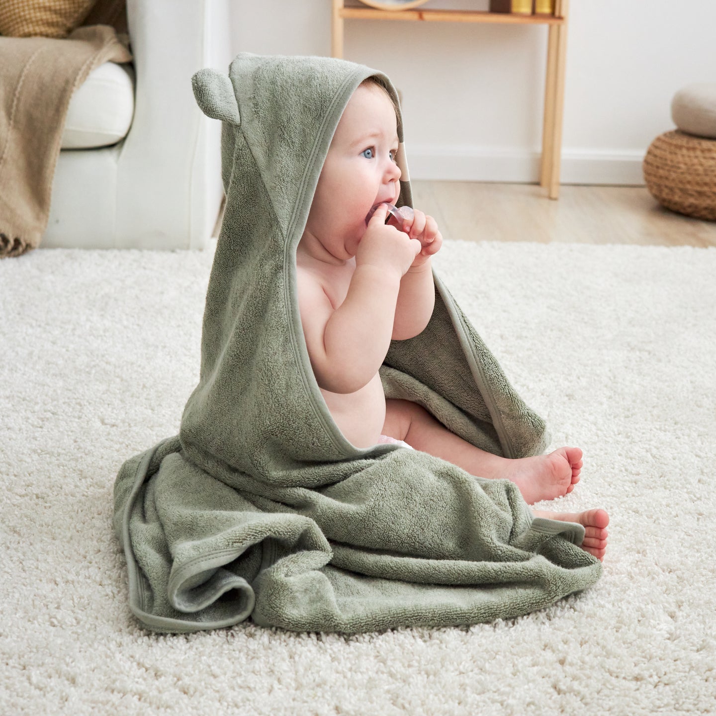Hooded Towel - Ginger Red